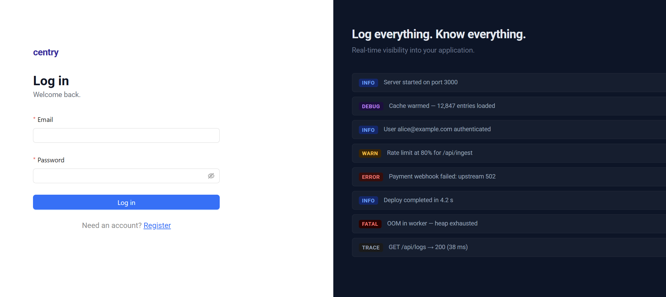 A Logging App like Centry